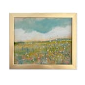 "Waiting By Wildflowers" - Original Painting in multicolor by Lindsay Megahed