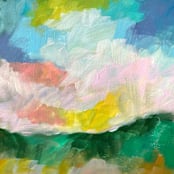 "Landscape #2" - Original Painting in multicolor by Amy Mullen