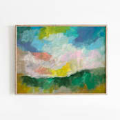"Landscape #2" - Original Painting in multicolor by Amy Mullen