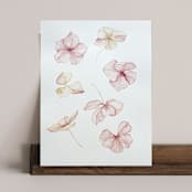 "Autumn Blooms" - Original Painting in pink by Angele Kamp
