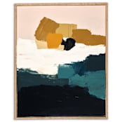 "Cliff Jump" - Original Painting in blue by Caryn Owen