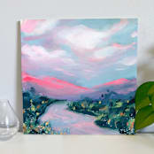 "River Run" - Original Painting in multicolor by Lindsay Megahed