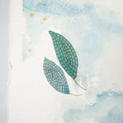 "Botanical no.2" - Original Painting in blue by Jocelyn Elizabeth