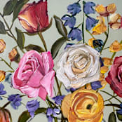 "Floral Mini 81" - Original Painting in multicolor by Neena Buxani