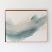 "Held By The Light" - Original Painting in green by Rebecca King