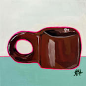 "Hot Coffee" - Original Painting in multicolorassorted-colors by Nicole Simms