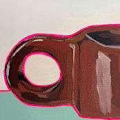 "Hot Coffee" - Original Painting in multicolorassorted-colors by Nicole Simms