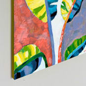 "Under the Banana Leaves" - Original Painting in purple by Summer Tali Hilty