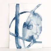 "Blue Wash" - Original Painting in blue by Mary Gaspar
