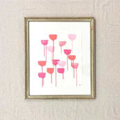 "bailarina" - Original Painting in pink by bari wieselman schulman