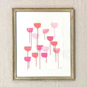 "bailarina" - Original Painting in pink by bari wieselman schulman