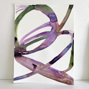 "Violet Cell Pair" - Original Painting in purple by Mary Gaspar
