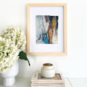 "Blue Arrowhead" - Original Painting in multicolor by Mary Gaspar