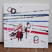 "Today" - Original Painting in white by Carrie Cantwell