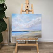 "drift" - Original Painting in blue by Nicole Walsh