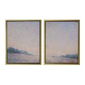 "Winter Morning" - Original Painting in purple by Wendy Keller