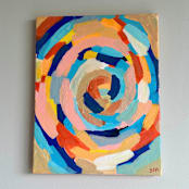 "Waves of Wonder" - Original Painting in beige by Summer Tali Hilty