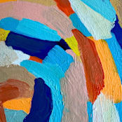 "Waves of Wonder" - Original Painting in beige by Summer Tali Hilty