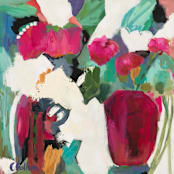 "Happiness Shared" - Original Painting in multicolorassorted-colors by CONNIE COLLUM