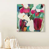 "Happiness Shared" - Original Painting in multicolorassorted-colors by CONNIE COLLUM