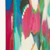 "Happiness Shared" - Original Painting in multicolorassorted-colors by CONNIE COLLUM