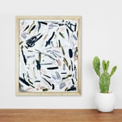 "let's be friends" - Original Painting in multicolorassorted-colors by Kristine Sarley