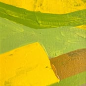 "Yellow Fields" - Original Painting in yellow by Jessalin Beutler