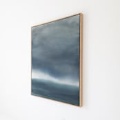 "Through the Quiet Glow" - Original Painting in blue by Rebecca King