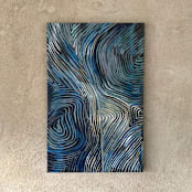 "River deep" - Original Painting in blue by Nina Leth