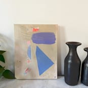 "Sailing on Little Lagoon" - Original Painting in blue by Nicole Simms