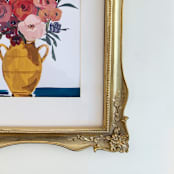 "Vintage Blooms" - Original Painting in multicolor by Teju Reval