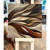 "Amber" - Original Painting in brown by Laura Blue Palmer
