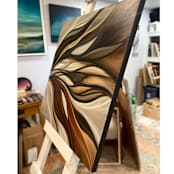 "Amber" - Original Painting in brown by Laura Blue Palmer