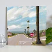 "ocean view" - Original Painting in multicolorassorted-colors by Lindsay Megahed
