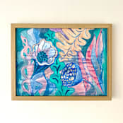 "Garden delight 2" - Original Painting in green by Nina Leth