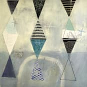 "Happy Go Lucky 2" - Original Painting in blue by christy dehoog johnson