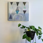 "Happy Go Lucky 2" - Original Painting in blue by christy dehoog johnson