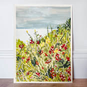 "Seaside Serenity Walk #01" - Original Painting in multicolorassorted-colors by Lucrecia Caporale