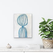 "any way, (anyway)" - Original Painting in blue by tina johnson