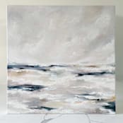 "Amber Sunrise" - Original Painting in beige by Nicoletta Savod