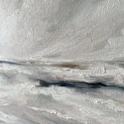 "Amber Sunrise" - Original Painting in beige by Nicoletta Savod