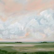 "Rose Quartz Sky" - Original Painting in pink by Nicole Walsh