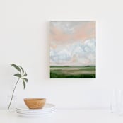 "Rose Quartz Sky" - Original Painting in pink by Nicole Walsh