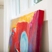"Blossom And Be Beautiful" - Original Painting in multicolorassorted-colors by CONNIE COLLUM