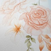 "Floral Bouquet 01" - Original Painting in pink by Angele Kamp