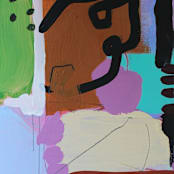 "Pickle Flavor Jelly Beans II" - Original Painting in multicolor by Nicole Simms