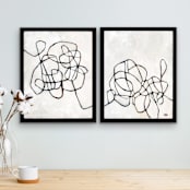"Entangled" - Original Painting in black by Wendy Keller