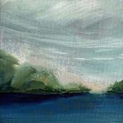 "Summer Lake" - Original Painting in multicolor by Lindsay Megahed