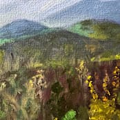 "The Smokies" - Original Painting in blue by Kat Roberts