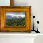 "The Smokies" - Original Painting in blue by Kat Roberts